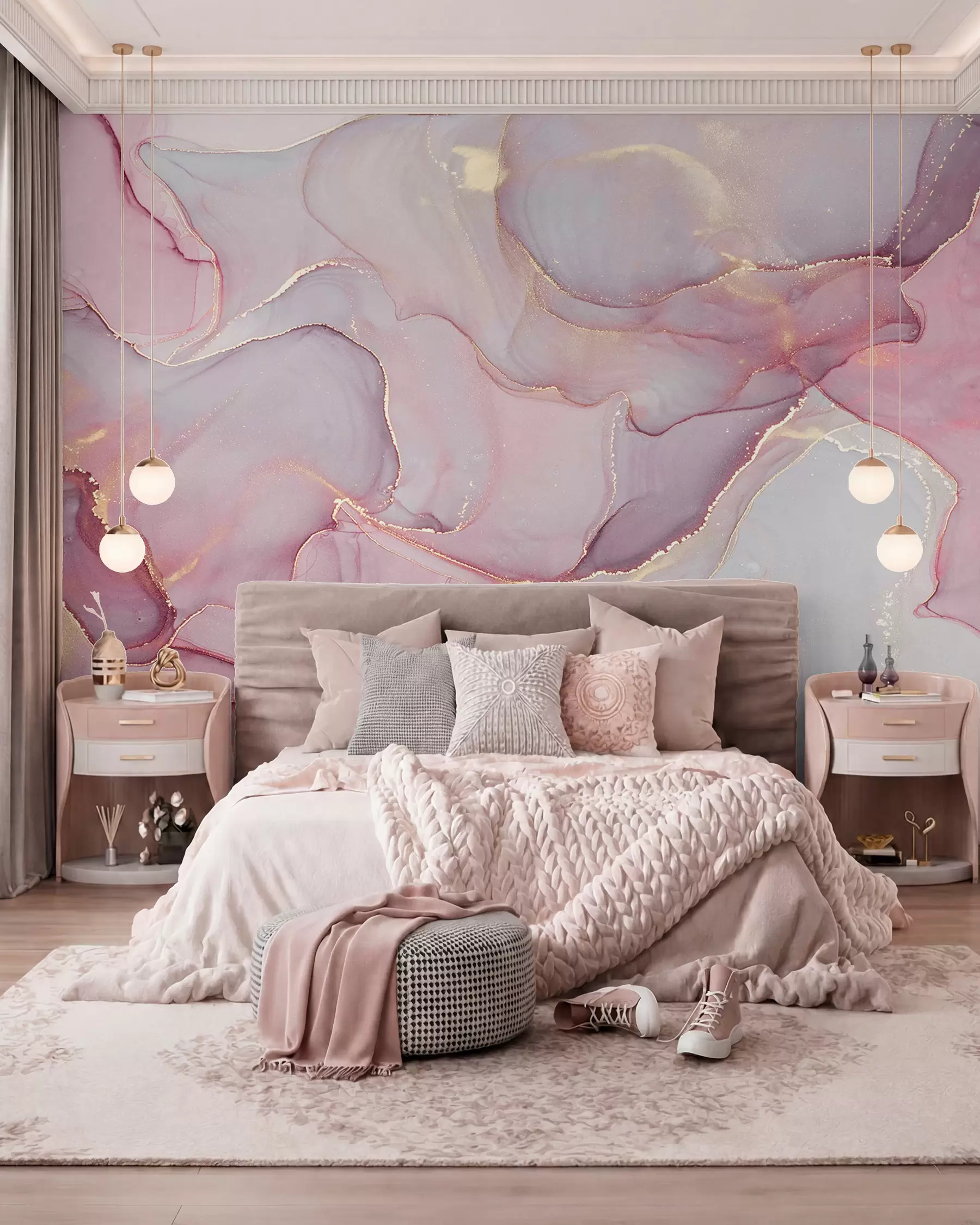 murales de pared Ágata rosa u70787