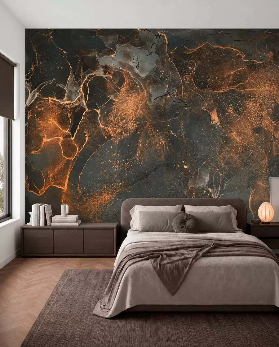 murales de pared Vetas de cobre sobre carbón u71177