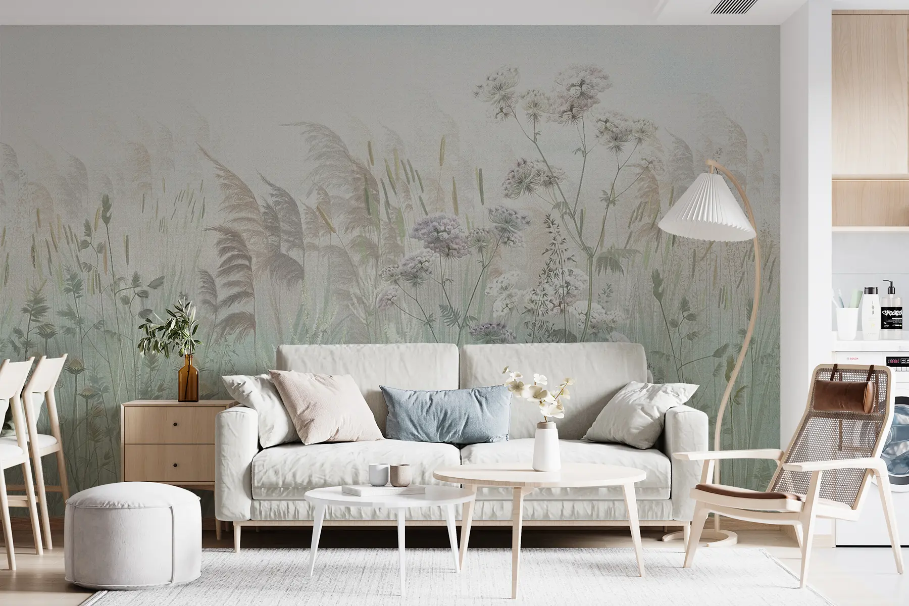murales de pared Planta, flor y agua. u00104v1