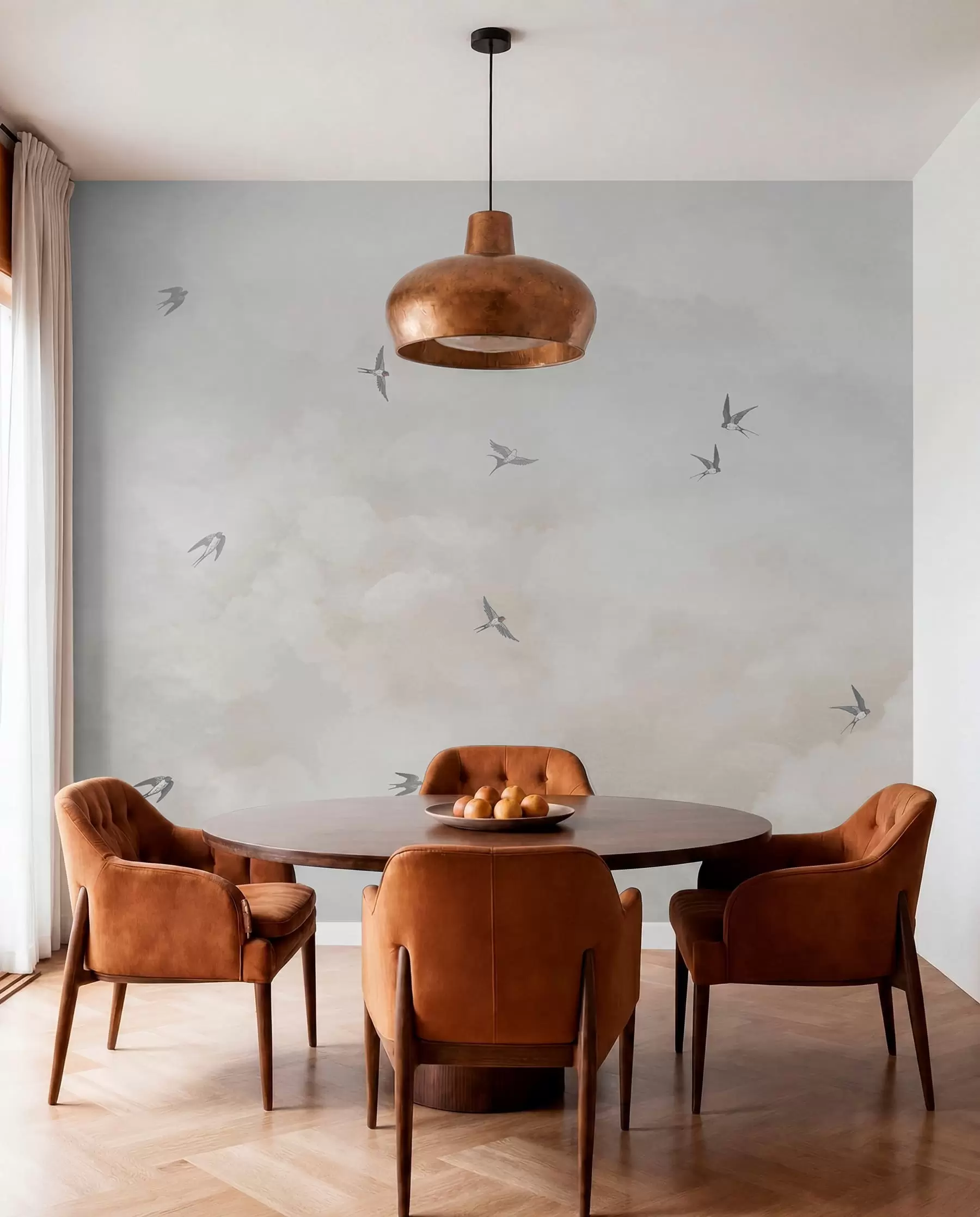 murales de pared Cielo con golondrinas w00526v2