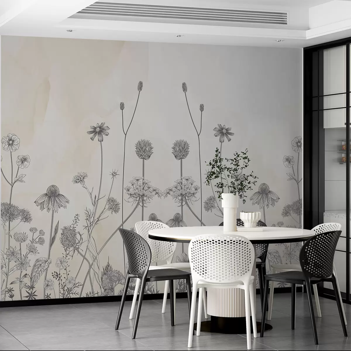 Murales de pared Flores secas sobre un fondo de papel viejo w00518 murales de pared Flores secas sobre un fondo de papel viejo w00518