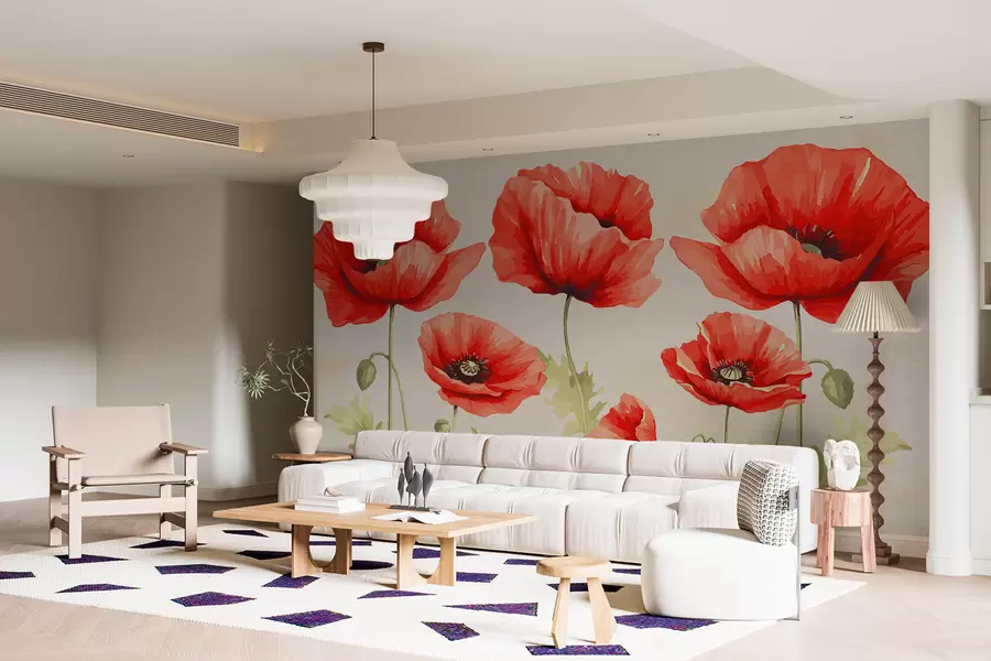 murales de pared Amapolas w00719