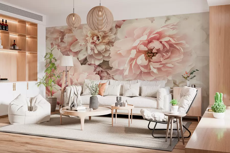 murales de pared Peonías w01232