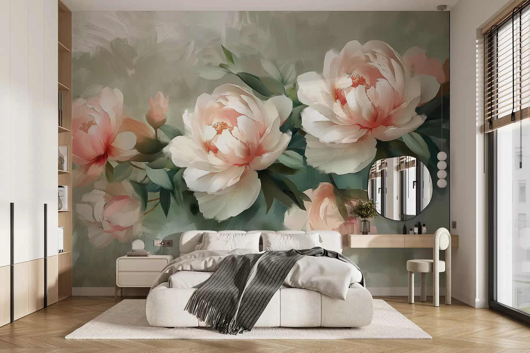 murales de pared Un hermoso fondo floral suave y de ensueño. w07947