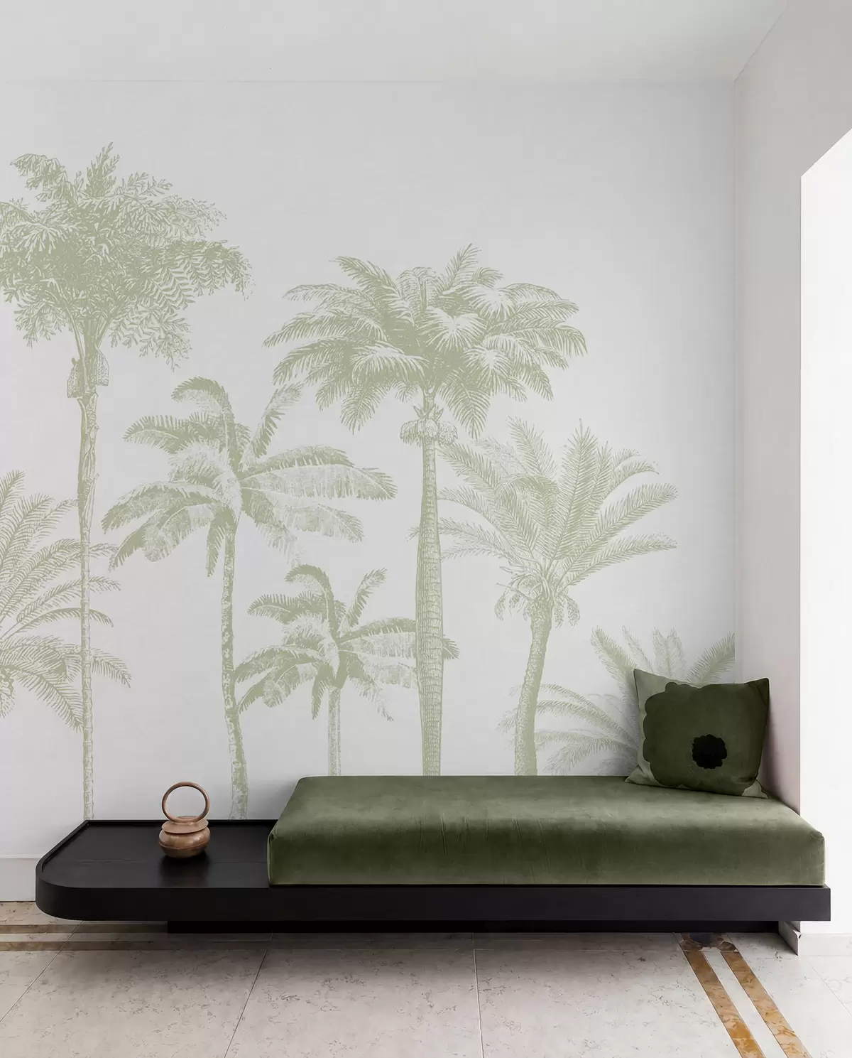murales de pared Palmeral verde salvia w08111v3