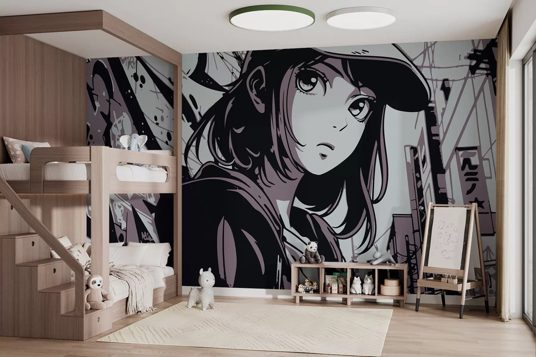 murales de pared Chica de anime w01349