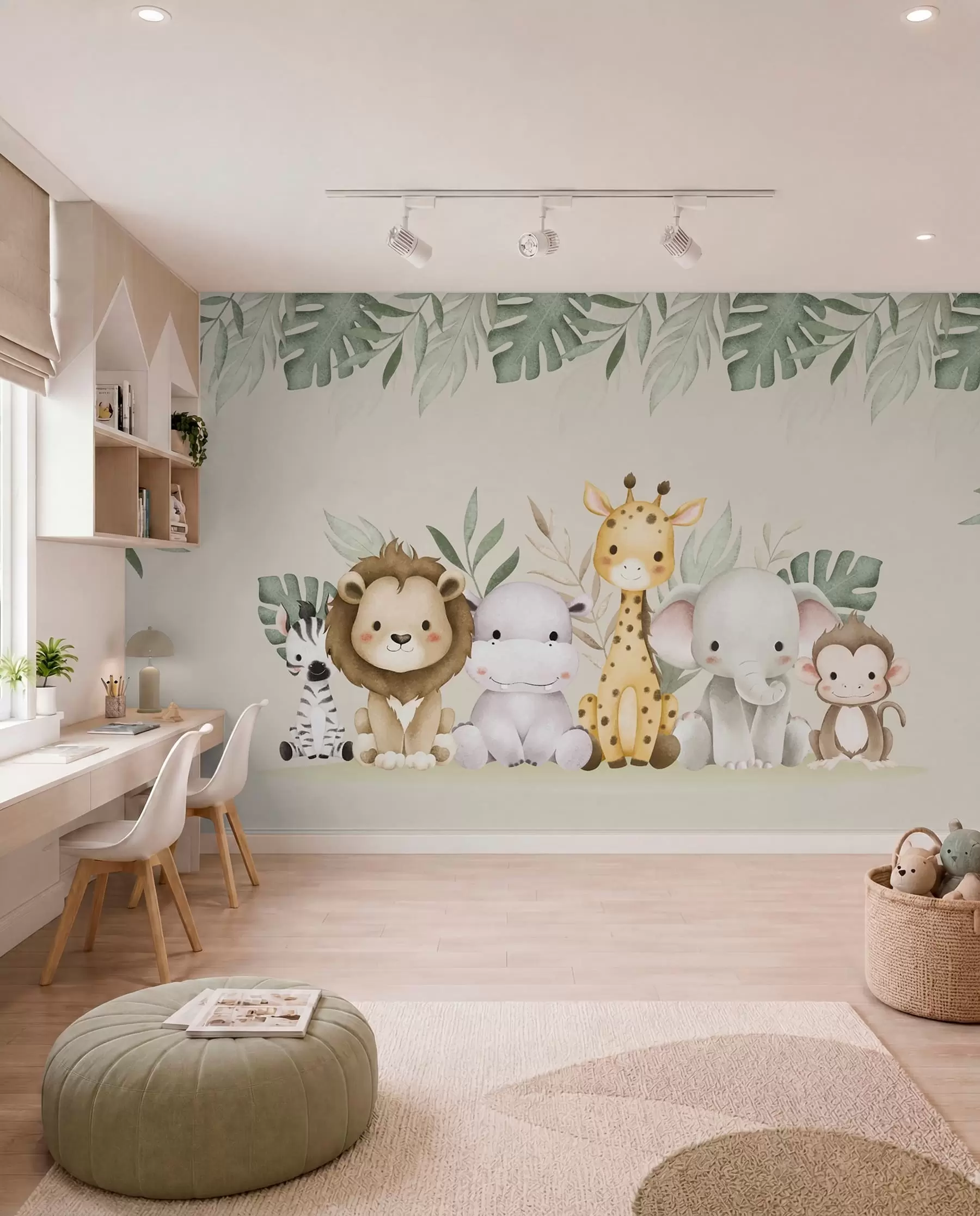 murales de pared La pandilla del safari w01406