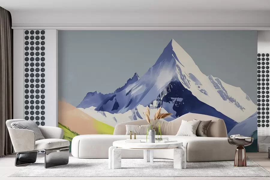 Murales de pared Paisaje de montaña con pinceladas w01394 murales de pared Paisaje de montaña con pinceladas w01394