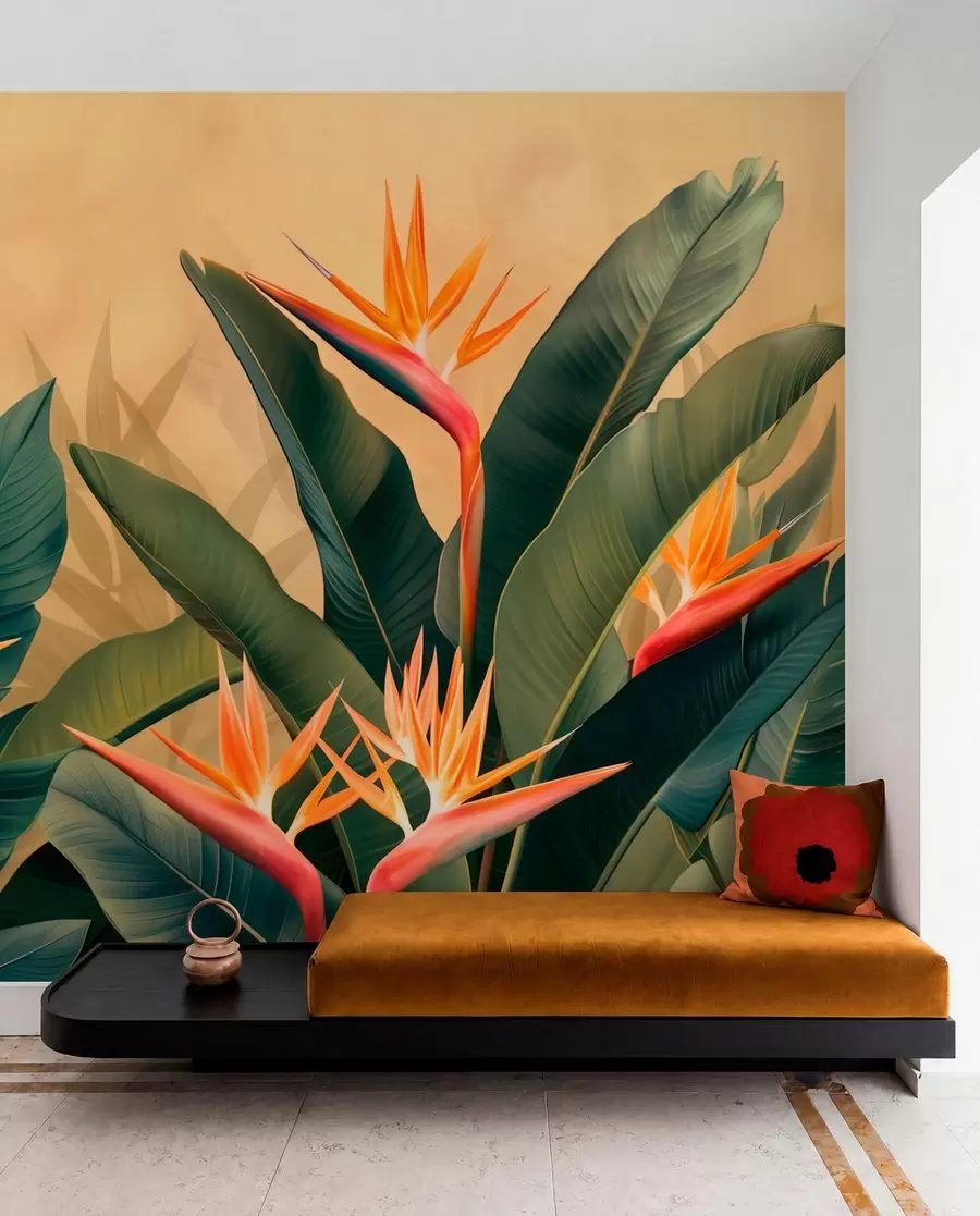 murales de pared Cálida floración tropical w01484