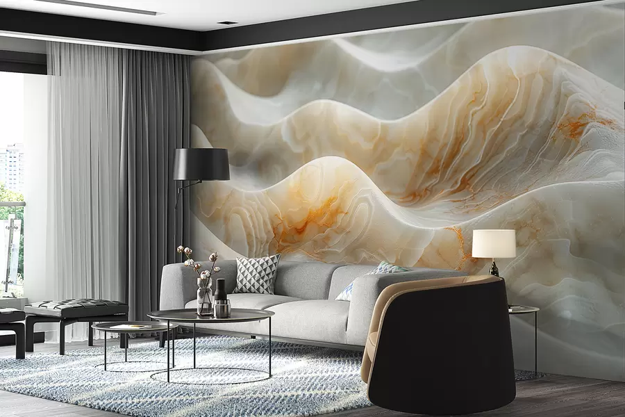 Murales de pared Ondas de mármol en colores beige w01488 murales de pared Ondas de mármol en colores beige w01488