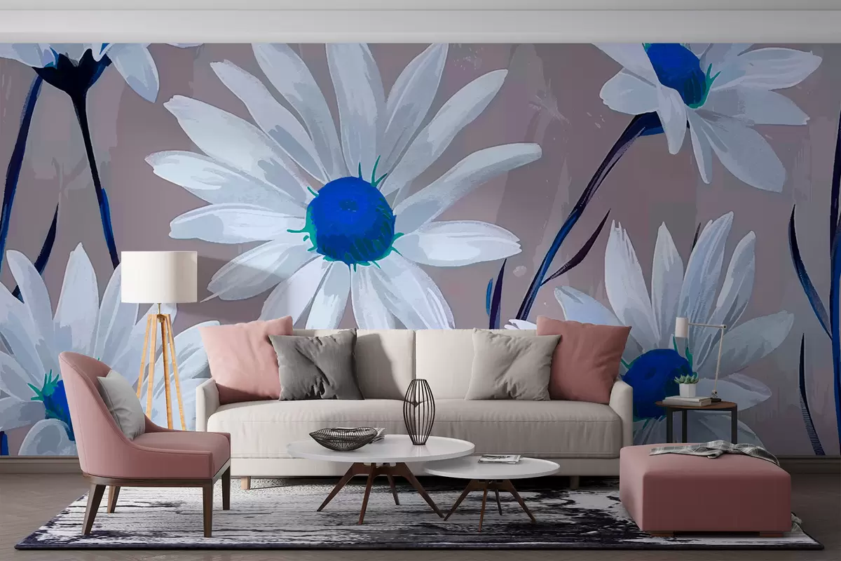murales de pared Margaritas w00996v1