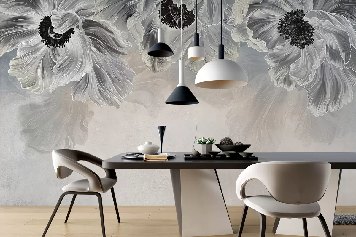 Murales de pared grandes flores abstractas w01093 murales de pared grandes flores abstractas w01093