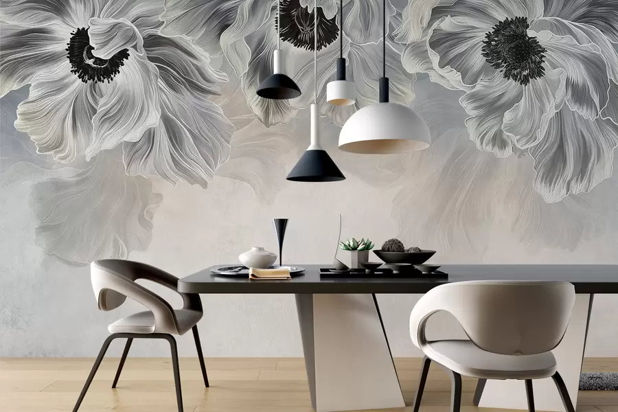 Murales de pared grandes flores abstractas w01093 murales de pared grandes flores abstractas w01093