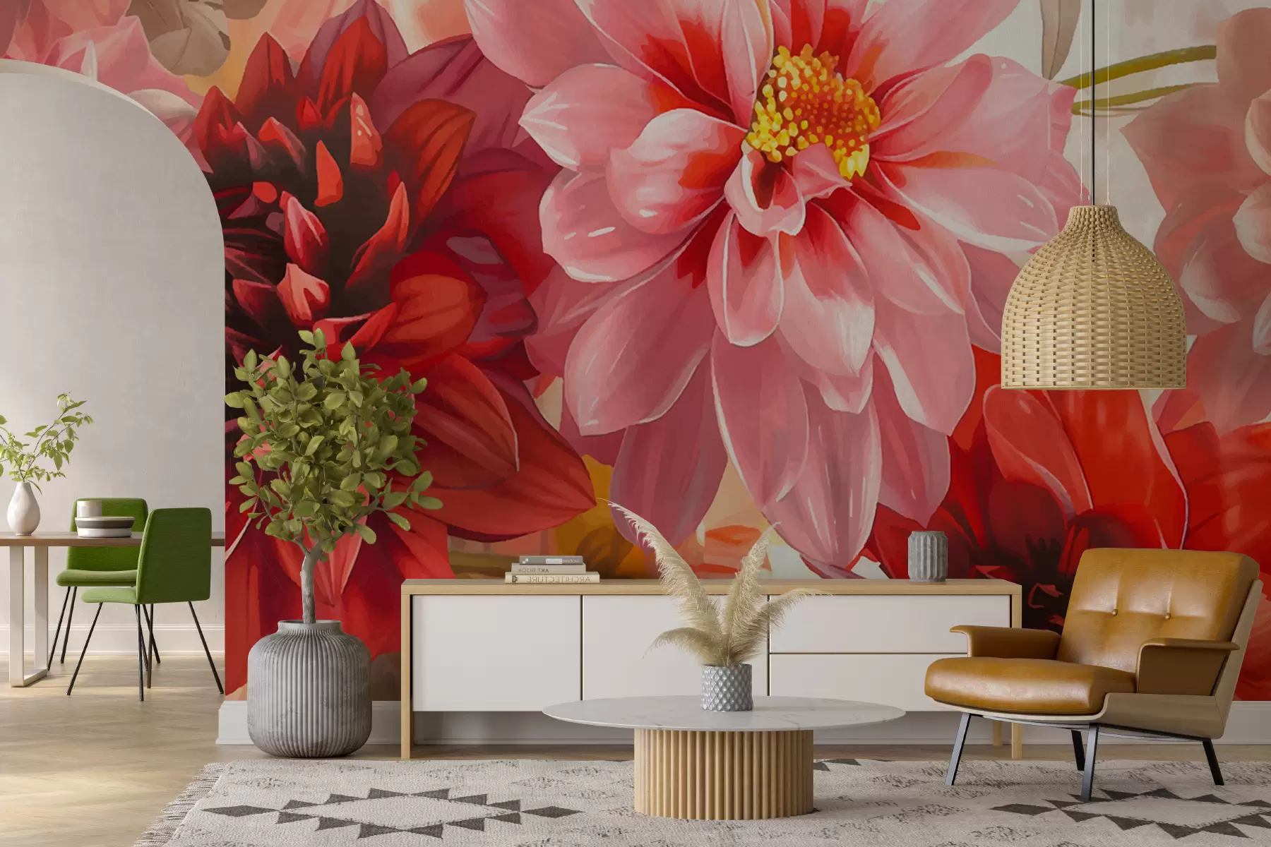 murales de pared Flores w01097