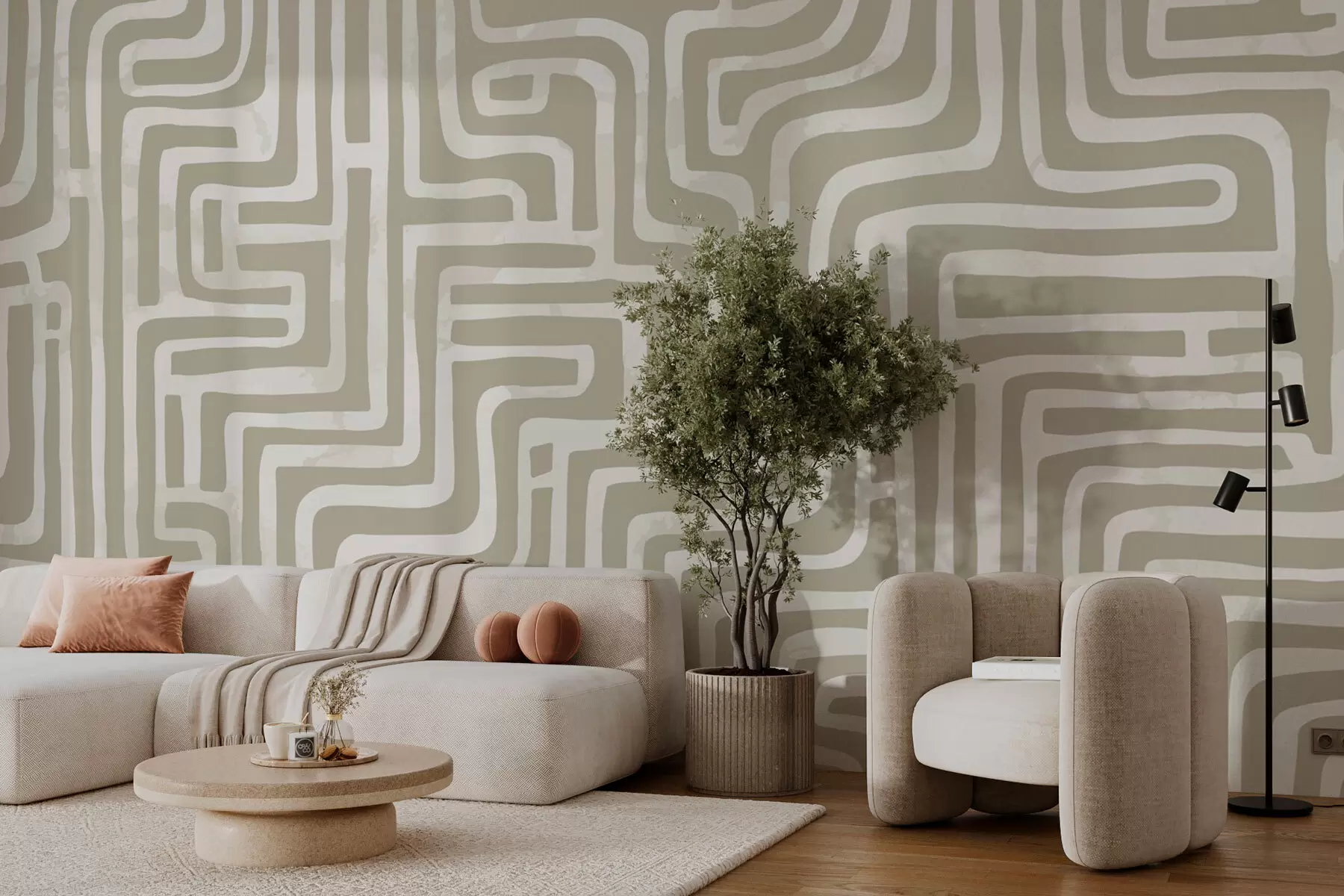 murales de pared Elegante laberinto moderno w08299