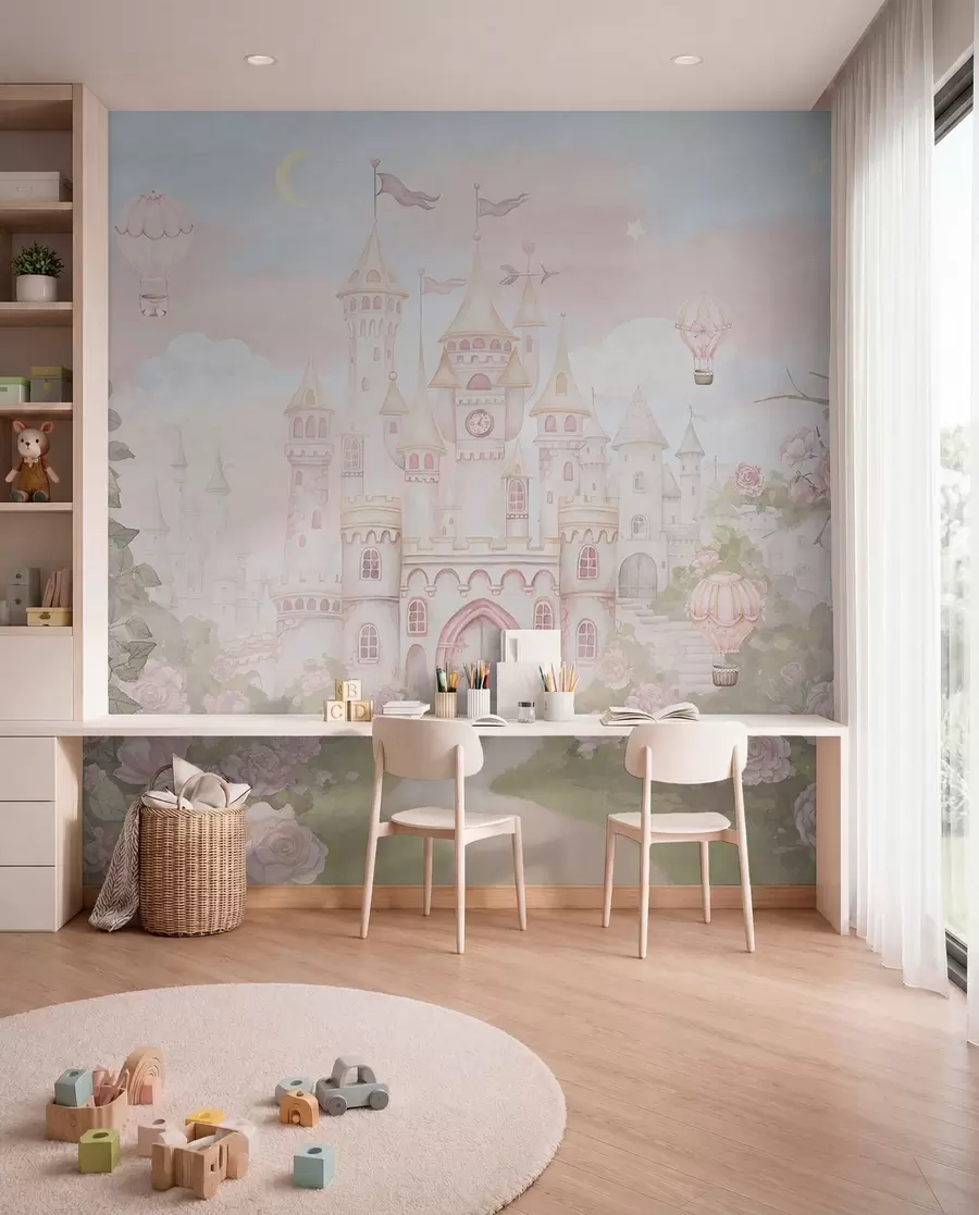murales de pared Castillo en un reino floral w01524