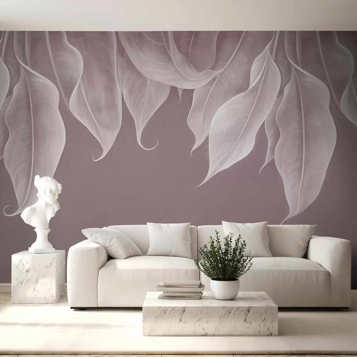 Murales de pared hojas grandes colgantes de color rosa w01680v2 murales de pared hojas grandes colgantes de color rosa w01680v2