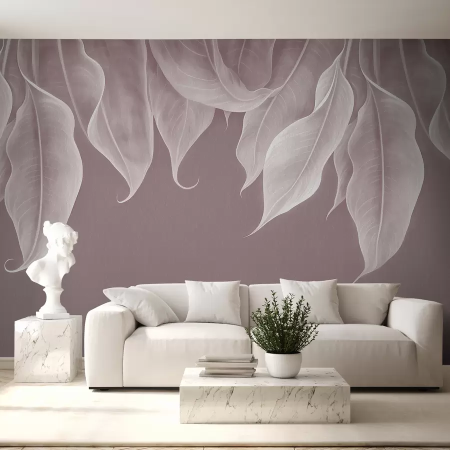 Murales de pared hojas grandes colgantes de color rosa w01680v2 murales de pared hojas grandes colgantes de color rosa w01680v2