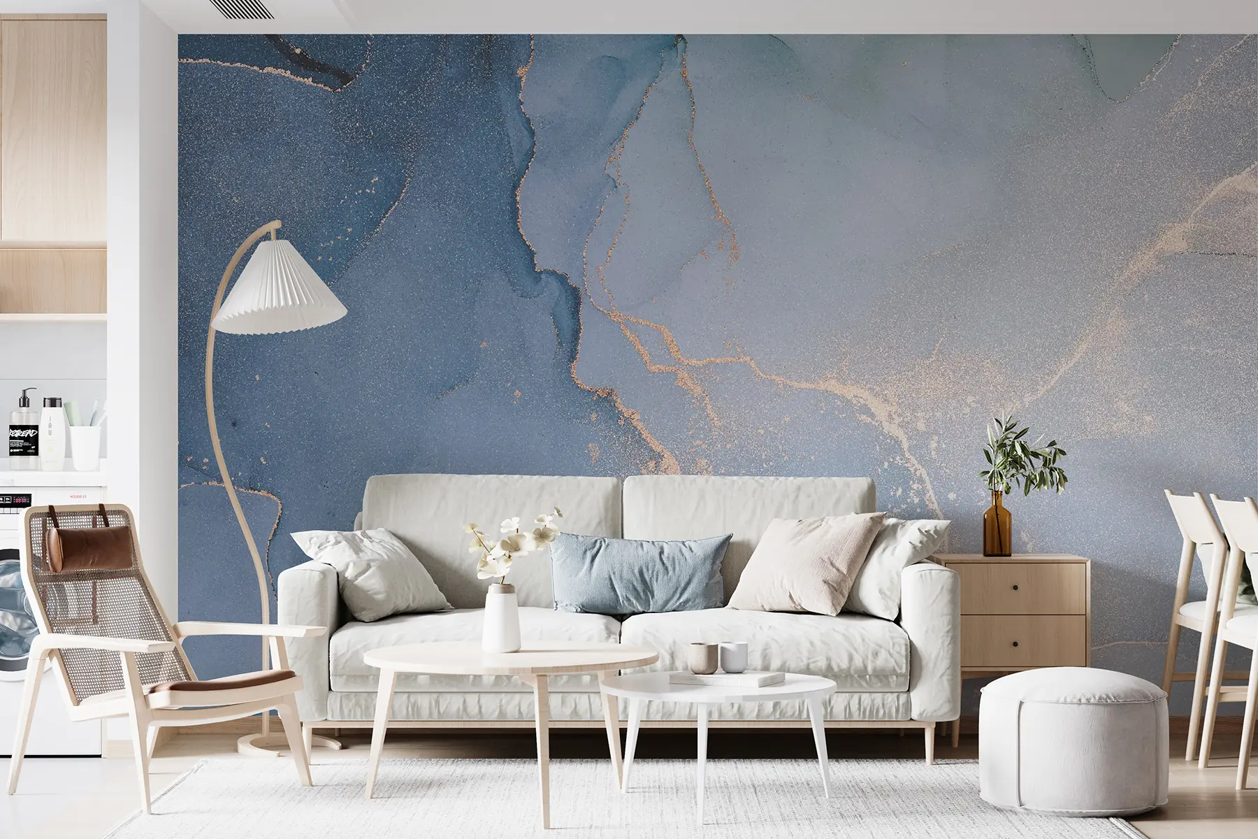 murales de pared Mármol azul u29669