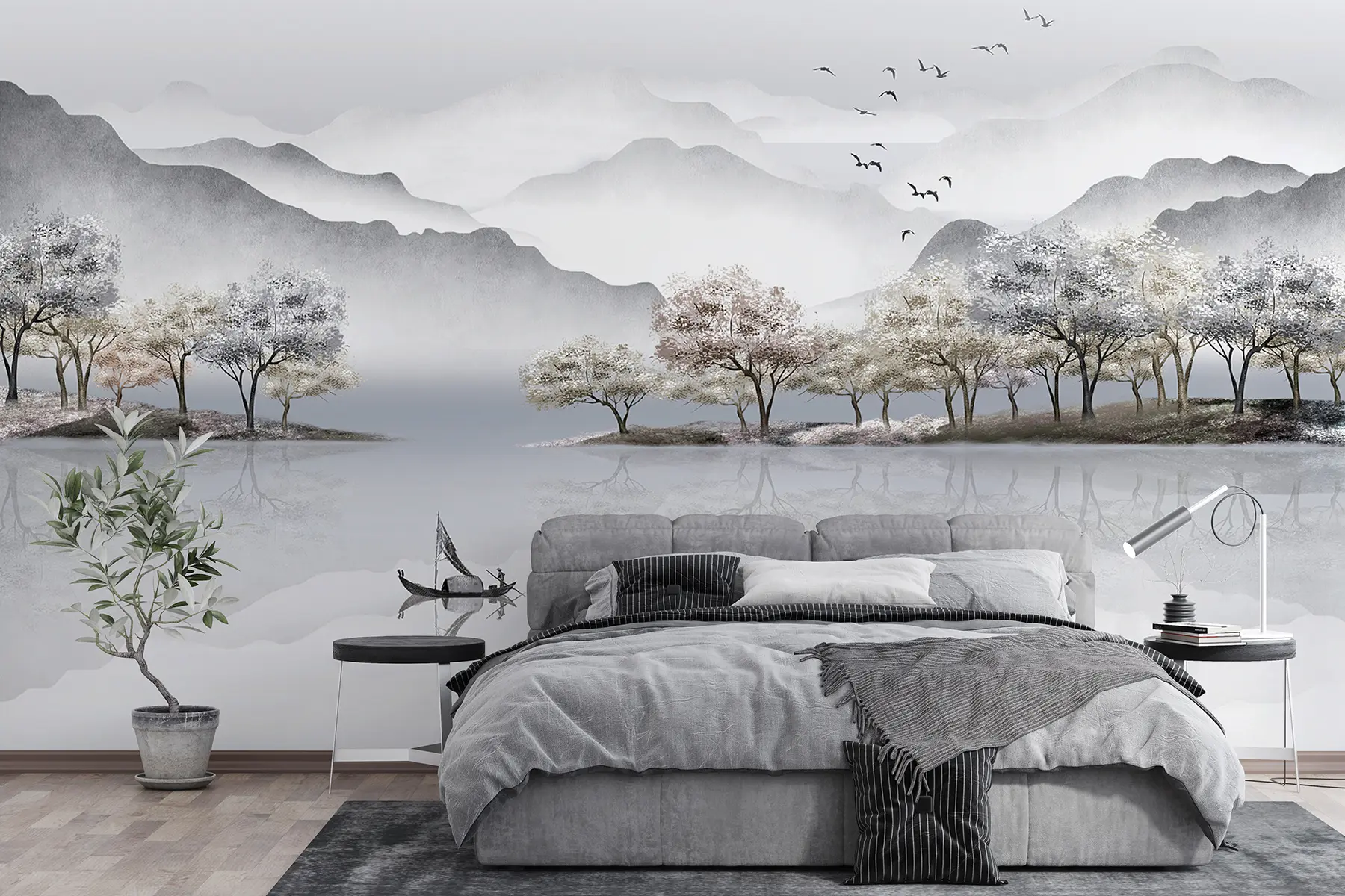 murales de pared Atmósfera, cielo y pájaro u33543