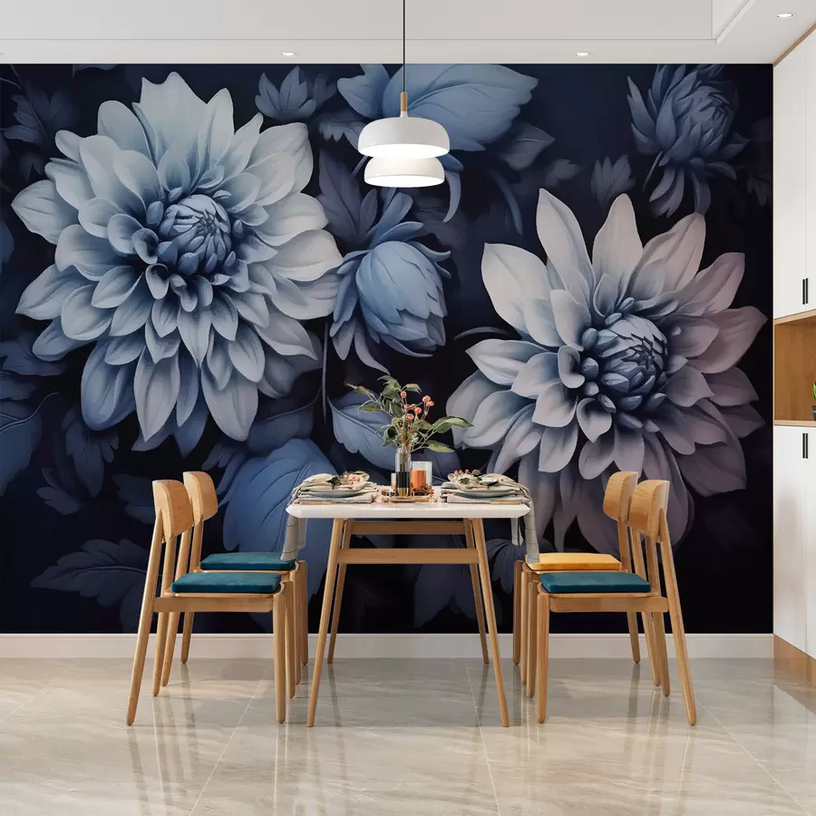 murales de pared Flores azules w01128