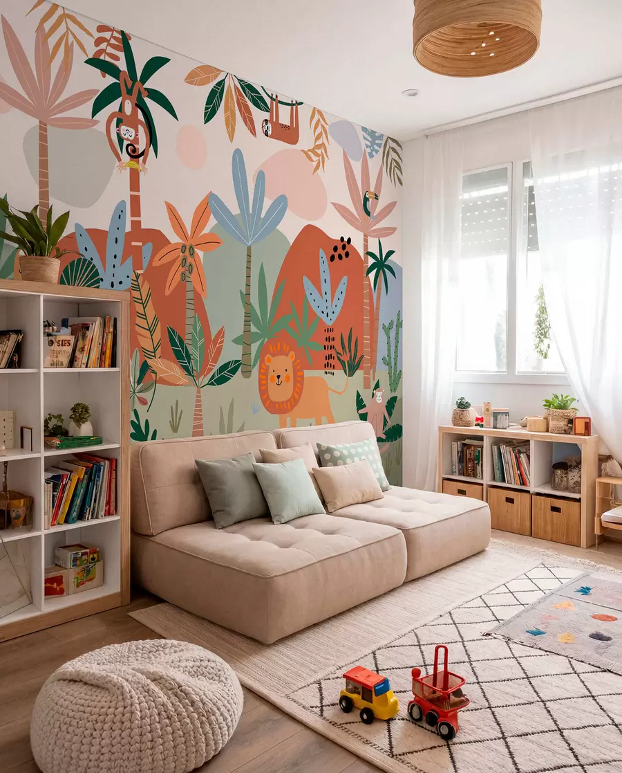 murales de pared Selva de retales w01720