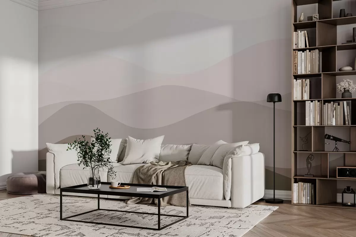 murales de pared Ondas de estilo minimalista w01721v3