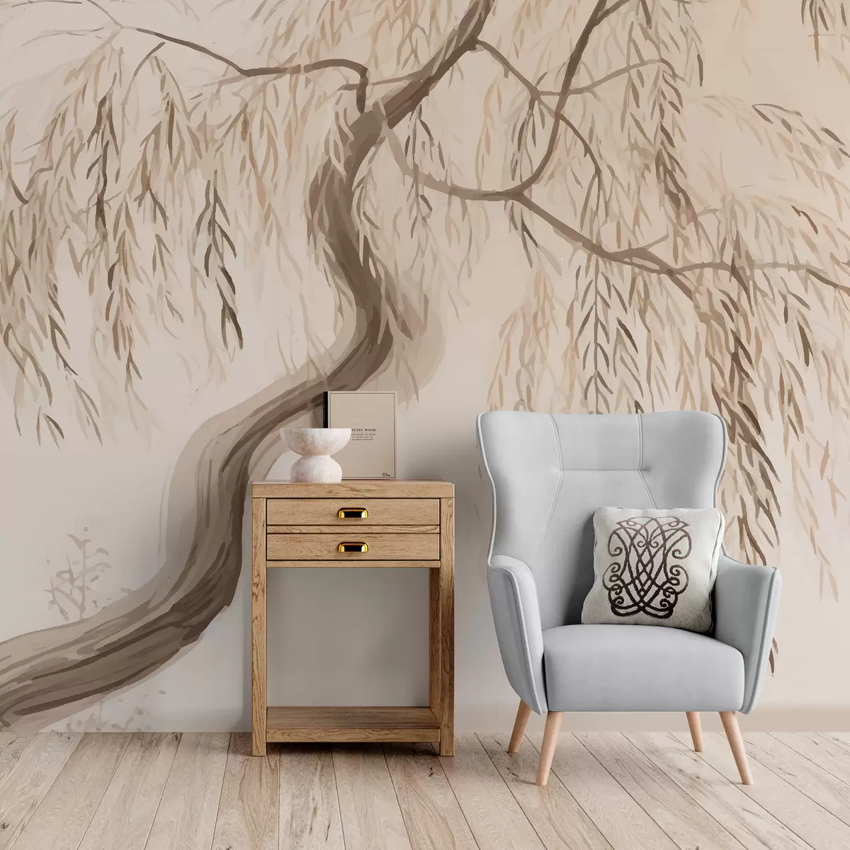 Murales de pared Árbol,árbol en colores pastel w01753 murales de pared Árbol,árbol en colores pastel w01753