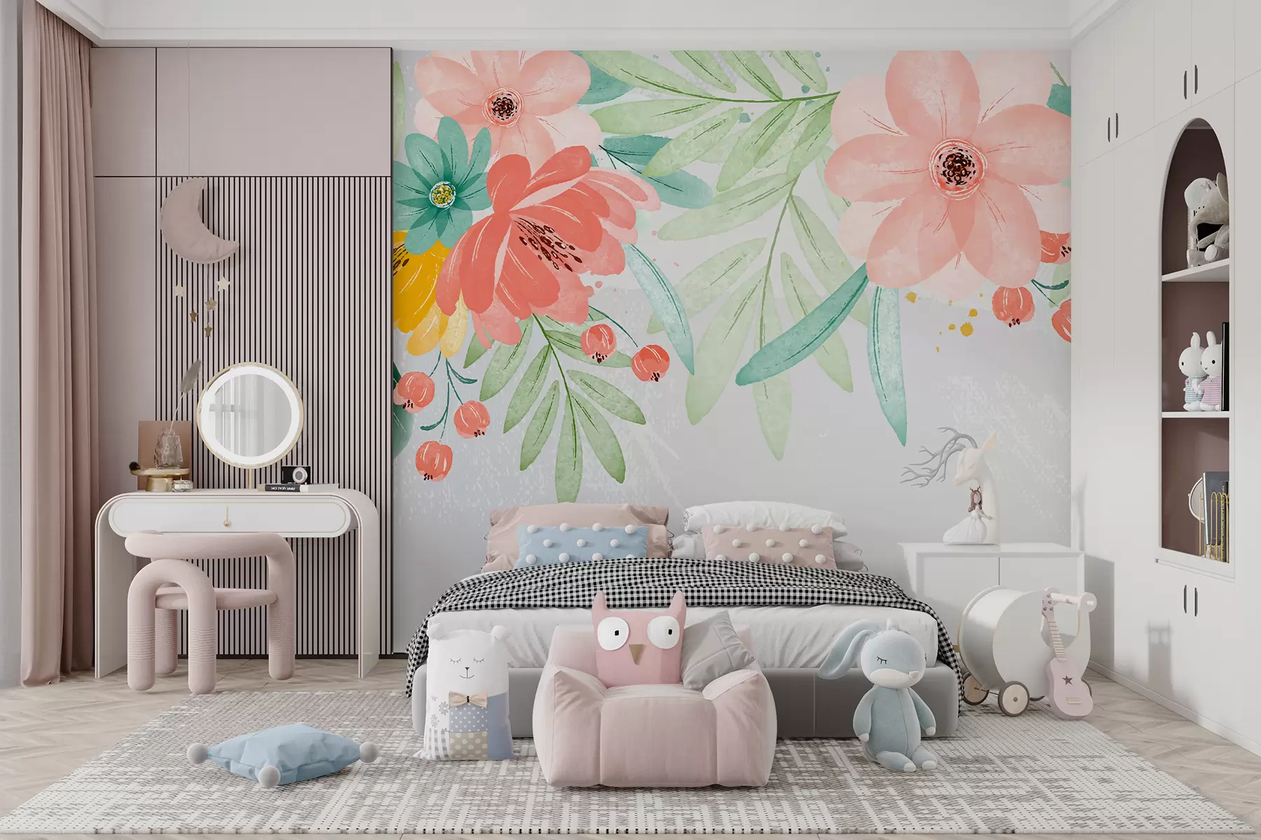 murales de pared Flores brillantes w01762