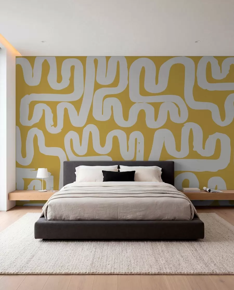 murales de pared Líneas amarillas w01686v1