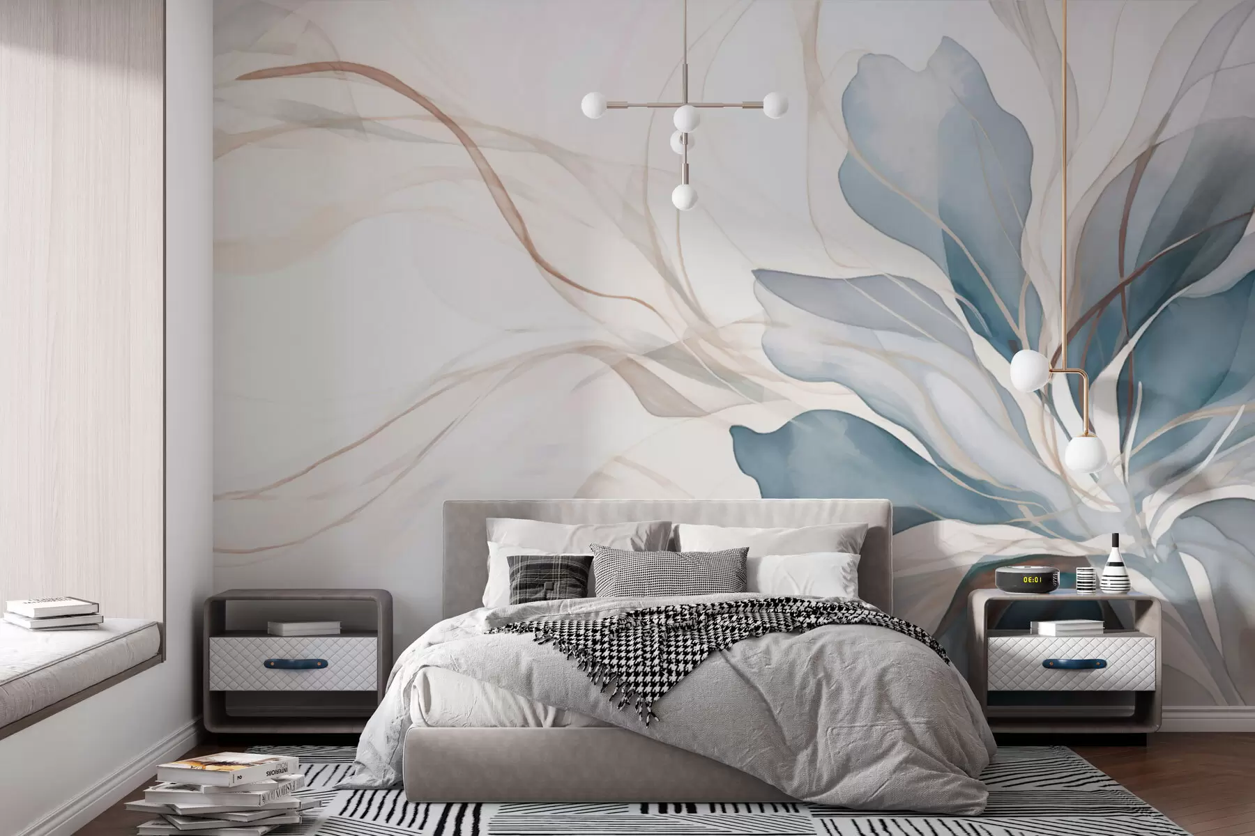 murales de pared Delicada flor grande w01718