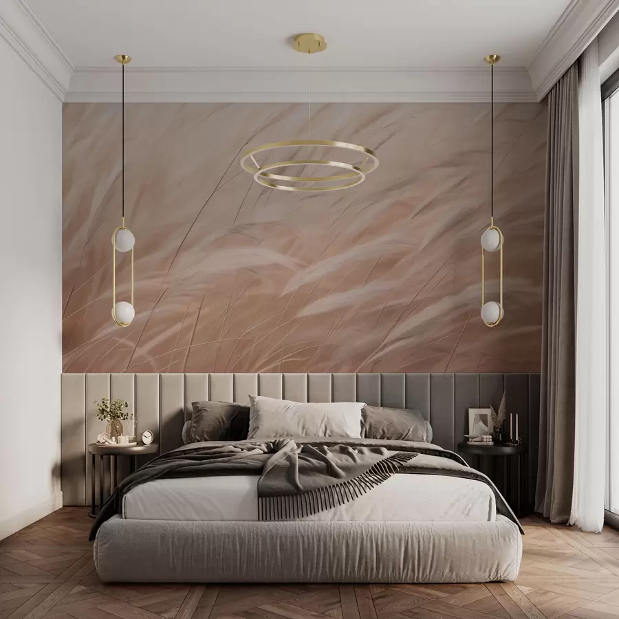 murales de pared Espiguillas beige de gramíneas w01719v1
