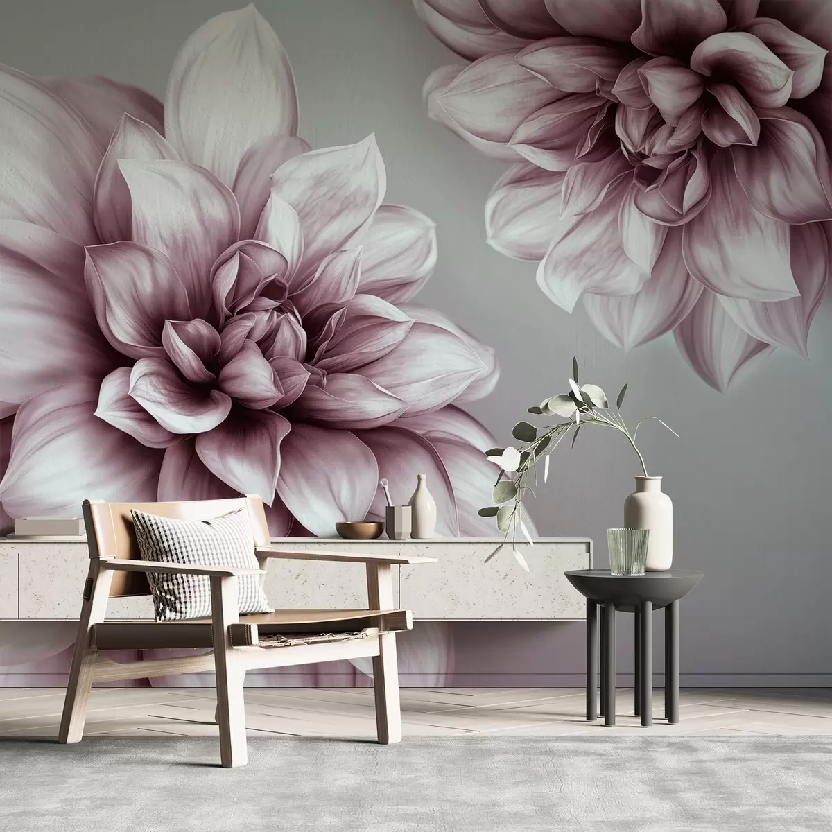 Murales de pared Flores voluminosas con muchos pétalos, representadas en gradaciones de tonos rosados w01937v1 murales de pared Flores voluminosas con muchos pétalos, representadas en gradaciones de tonos rosados w01937v1