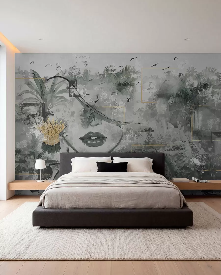 murales de pared Retrato bajo las palmeras I w01916d1
