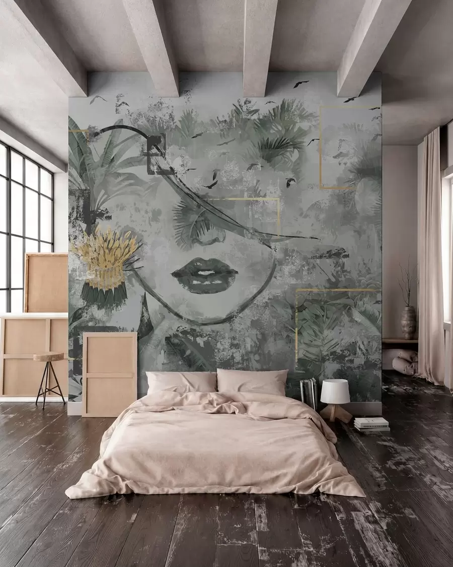 murales de pared Retrato bajo las palmeras I w01916d1