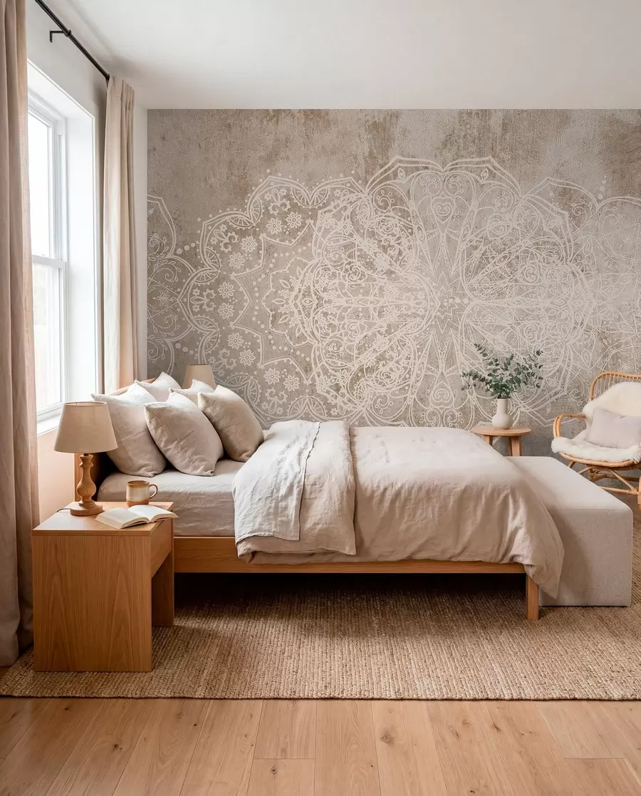 murales de pared Mandala sobre arena w08387v1