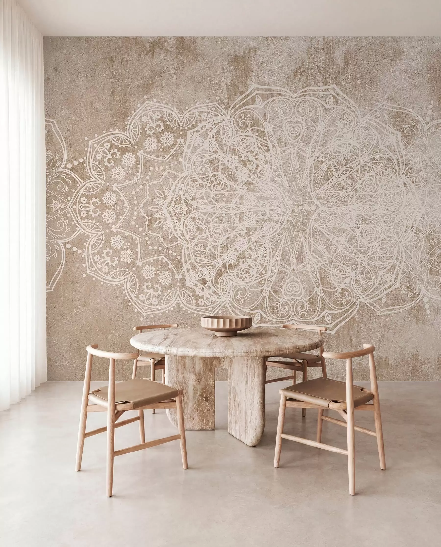 murales de pared Mandala sobre arena w08387v1