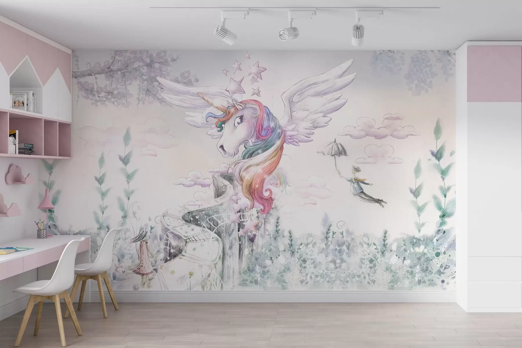 murales de pared Viaje mágico por un mundo caprichoso u99213