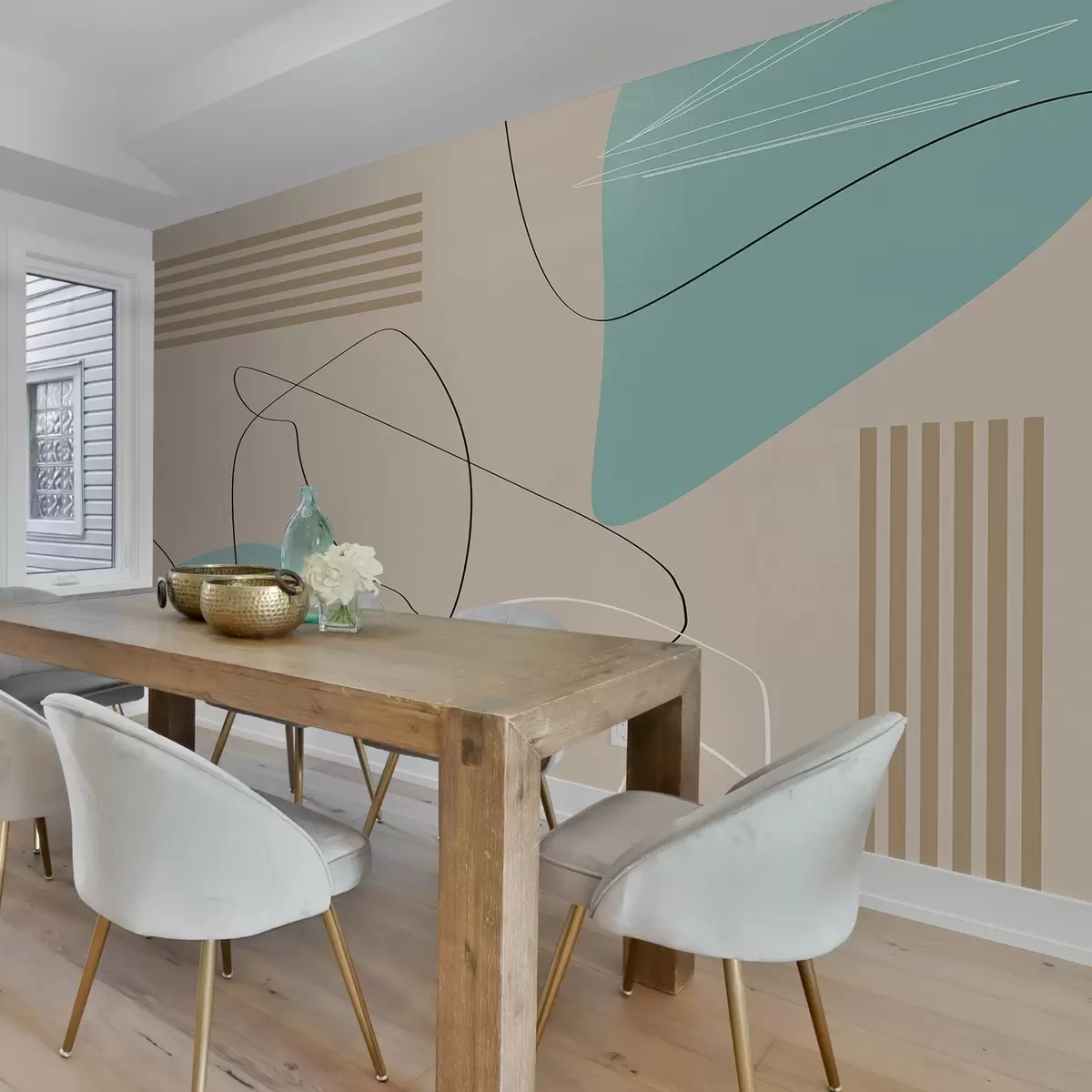 Murales de pared Formas abstractas en colores suaves w00724v2 murales de pared Formas abstractas en colores suaves w00724v2