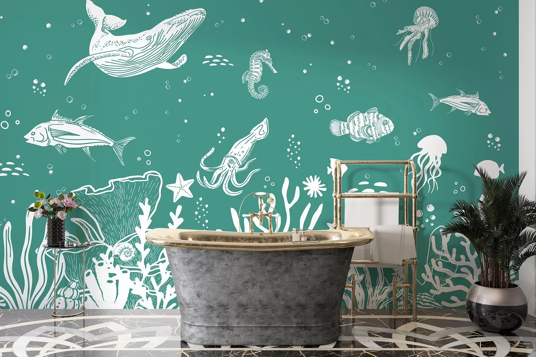 murales de pared Las maravillas submarinas cobran vida aquí w00850v5