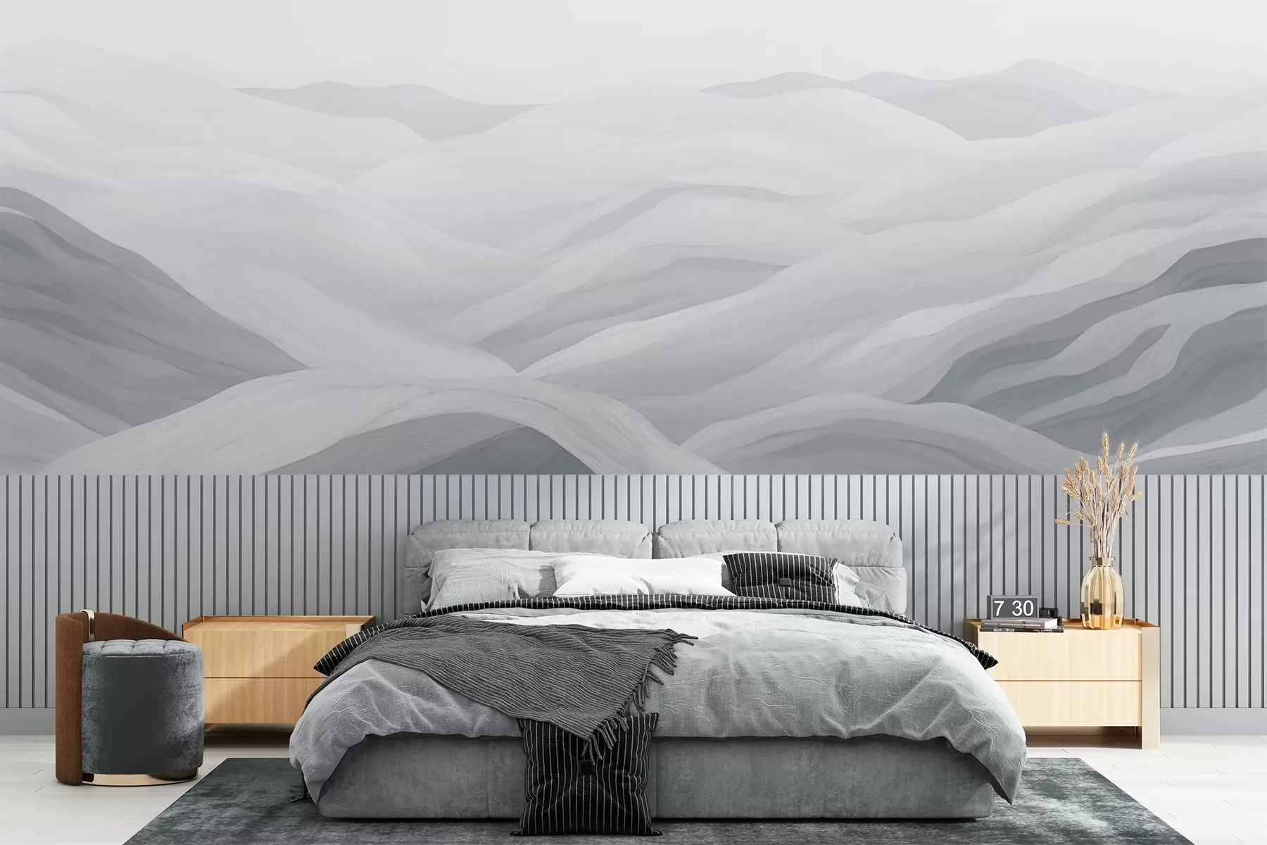 murales de pared Montañas de niebla w02034