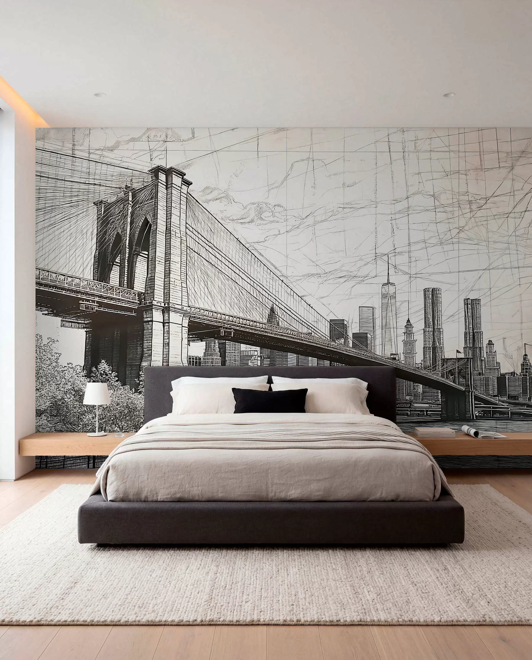 murales de pared Líneas de Brooklyn w01961