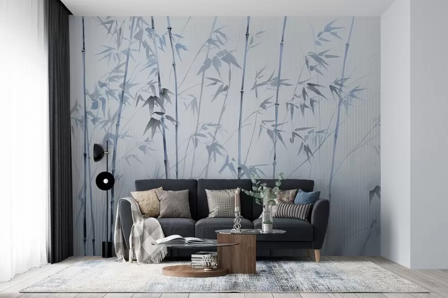 murales de pared Bambú acuarela w08390v1