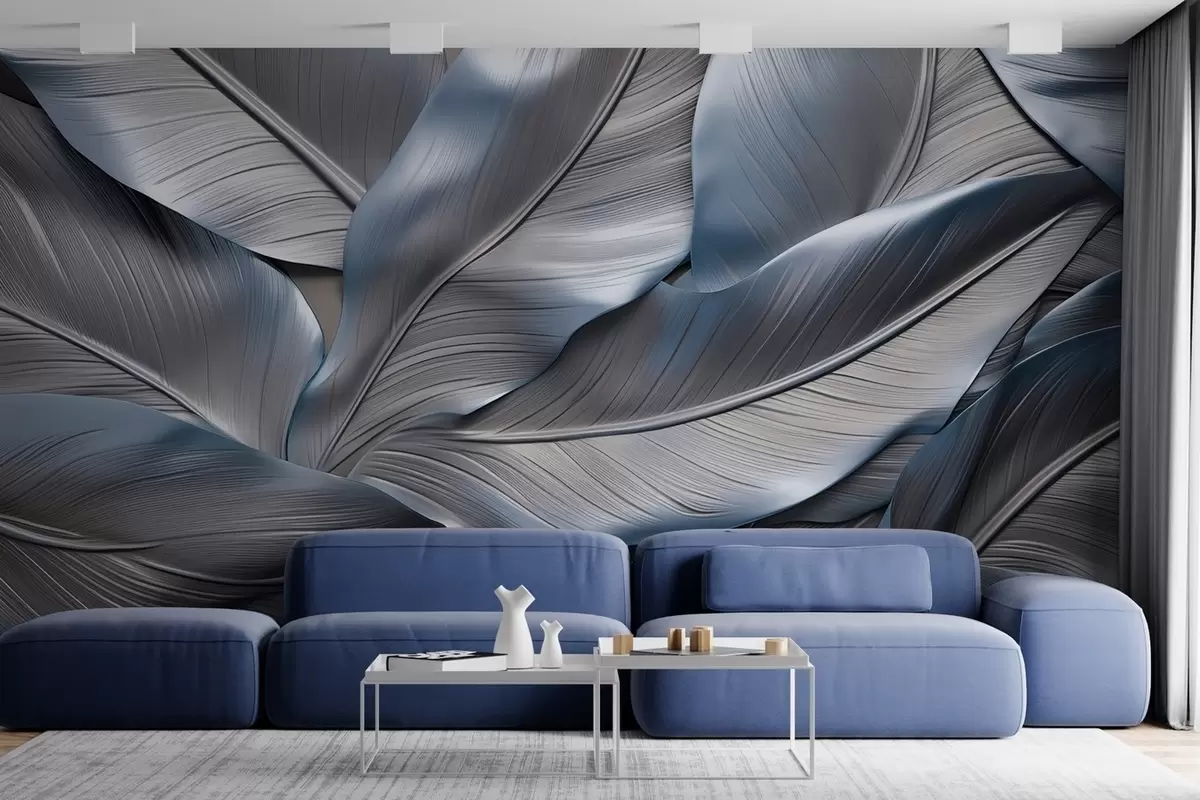 Murales de pared Hojas de plátano volumétricas w08394v1 murales de pared Hojas de plátano volumétricas w08394v1