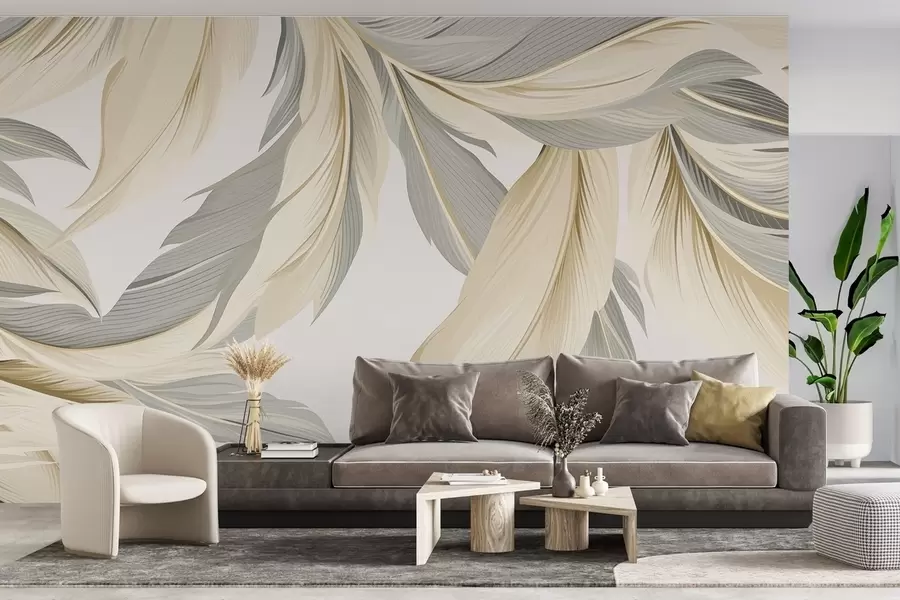 Murales de pared Hojas grandes w08398 murales de pared Hojas grandes w08398