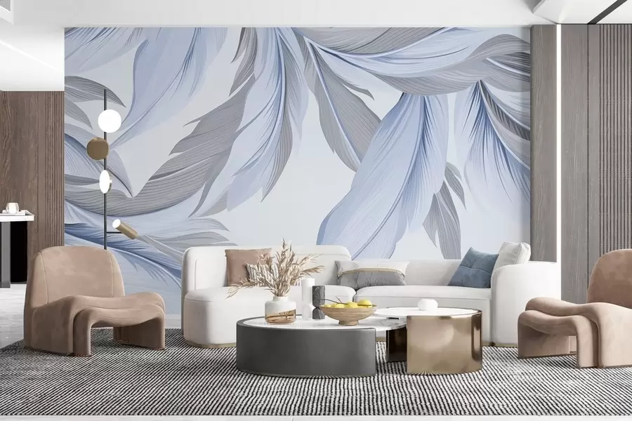 Murales de pared Hojas grandes w08398v1 murales de pared Hojas grandes w08398v1
