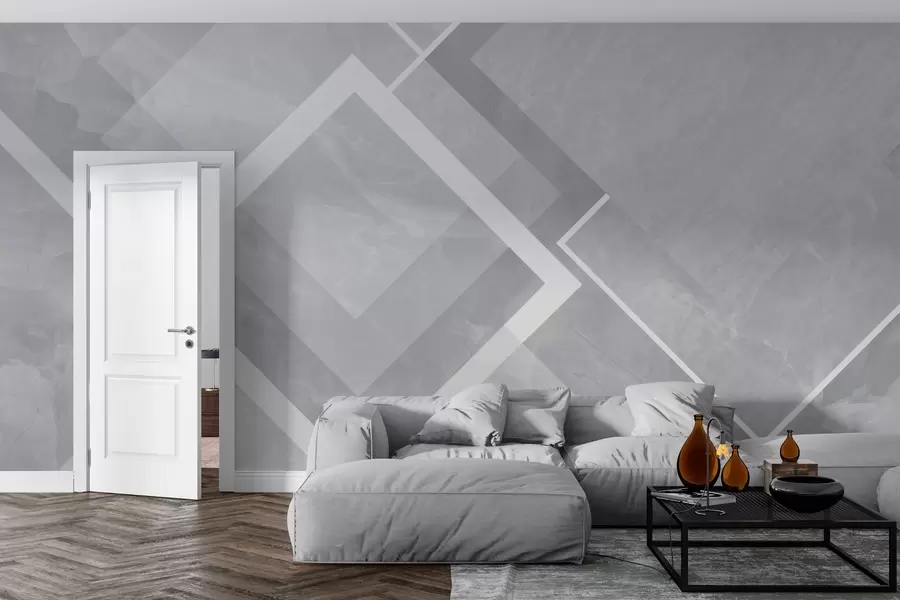 Murales de pared Geometría en tonos grises w02062v4 murales de pared Geometría en tonos grises w02062v4