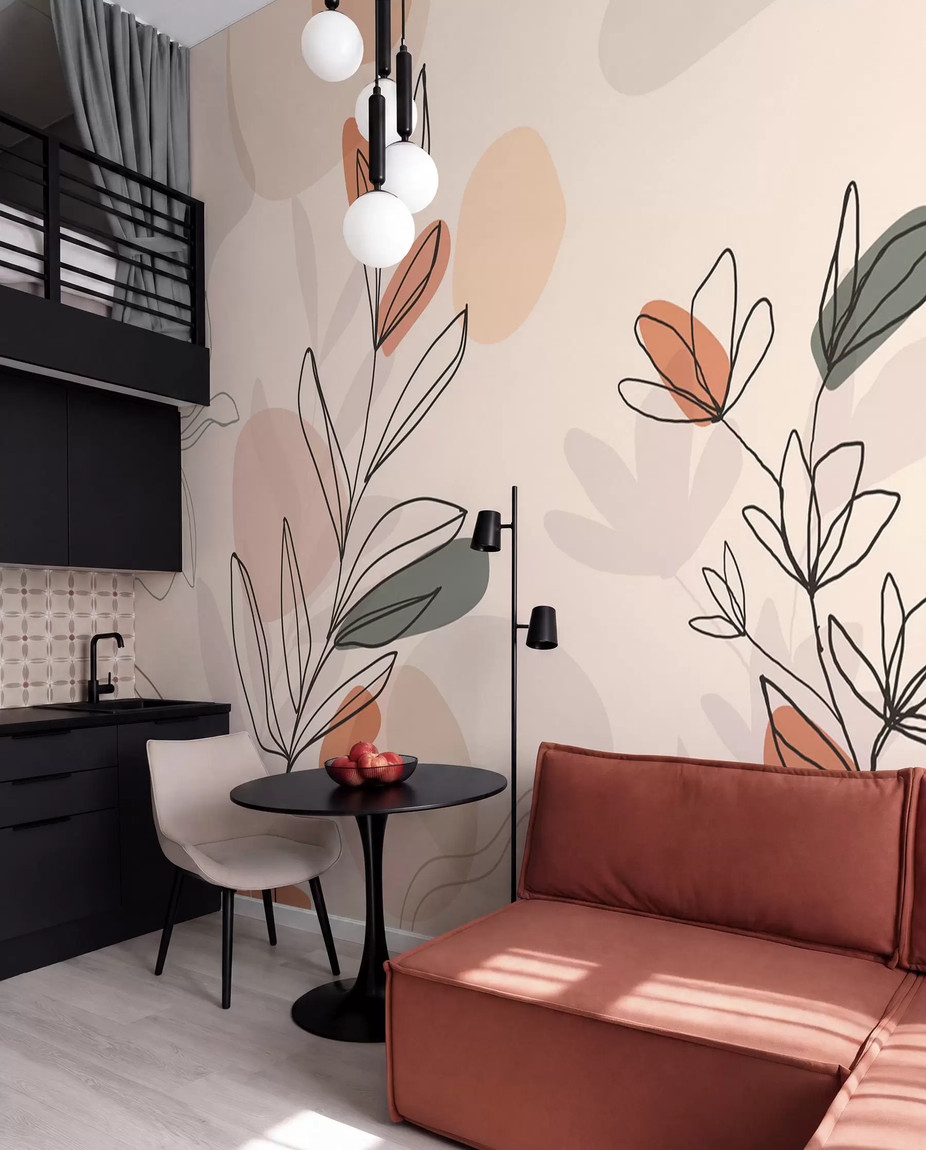 murales de pared Flores estilo boho w02103