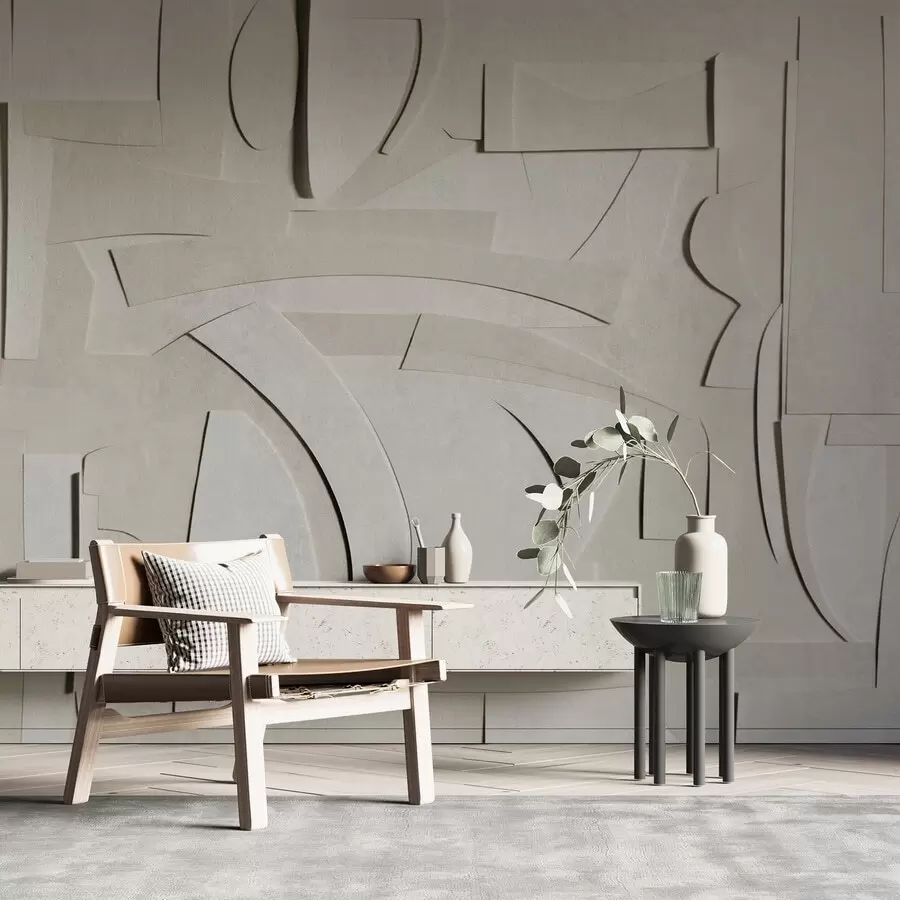 murales de pared Muro de hormigón en relieve w02110