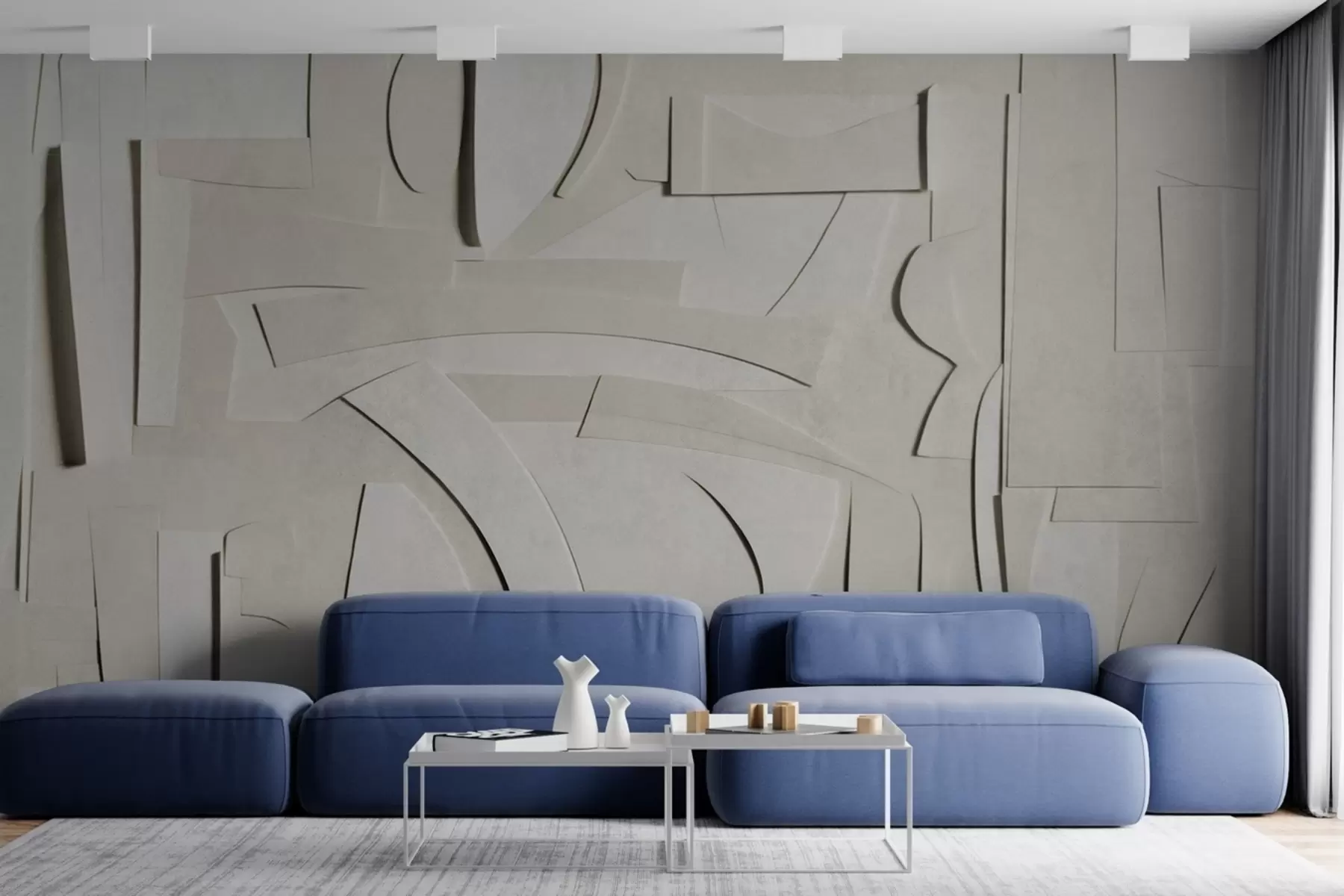 murales de pared Muro de hormigón en relieve w02110